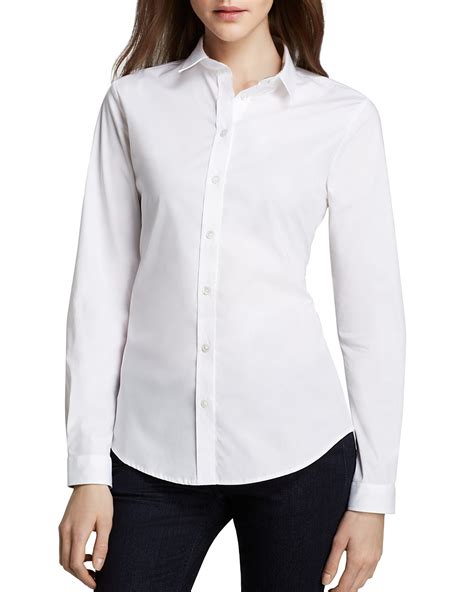 white burberry shirt womens|burberry white button down shirt.